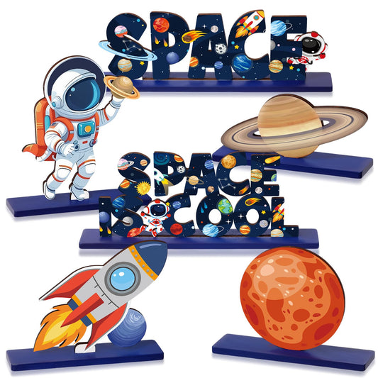 Tessco of Fun 6 Pcs Space Theme Party Decoration Outer Space Table