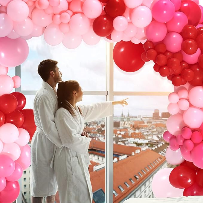 150Pcs Valentine's Day Balloon Garland Arch Kit Pink Red Rose Red