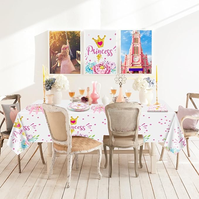 Princess Party Decorations 81pcs Castle Decorations Including Pink
