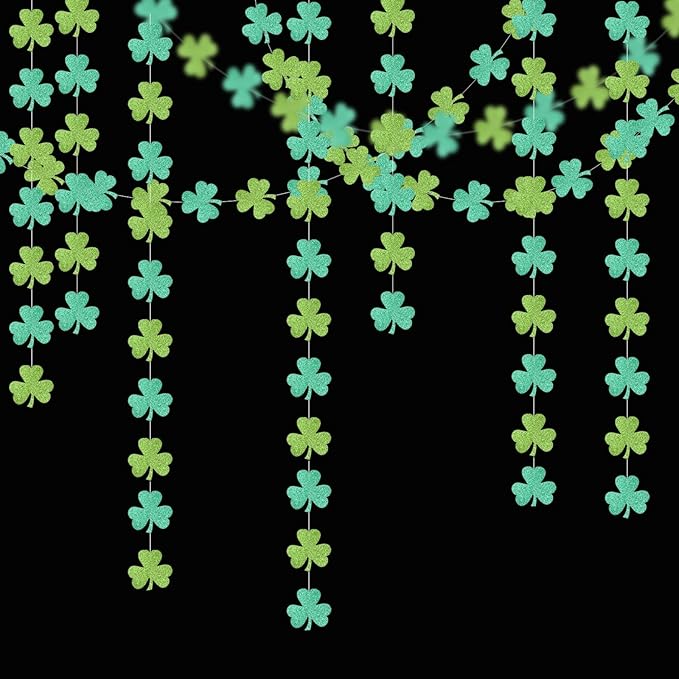 St-Saint Patricks-Day Decorations Shamrock Green-Garland - 35ft St.