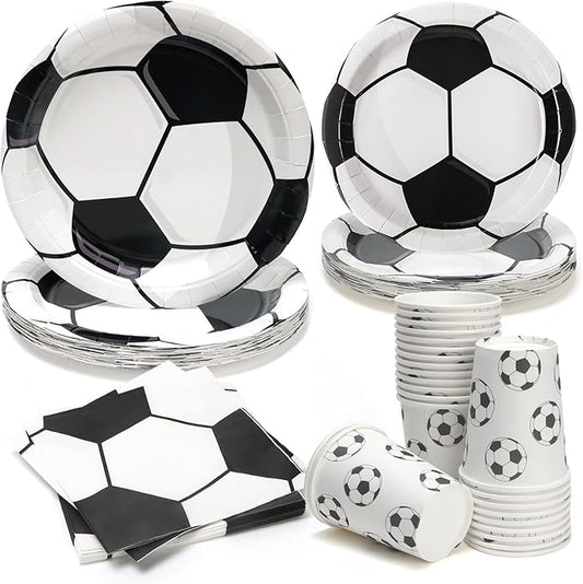 96pcs Soccer Plates Party Supplies Soccer Theme 9 7 Paper Plates and