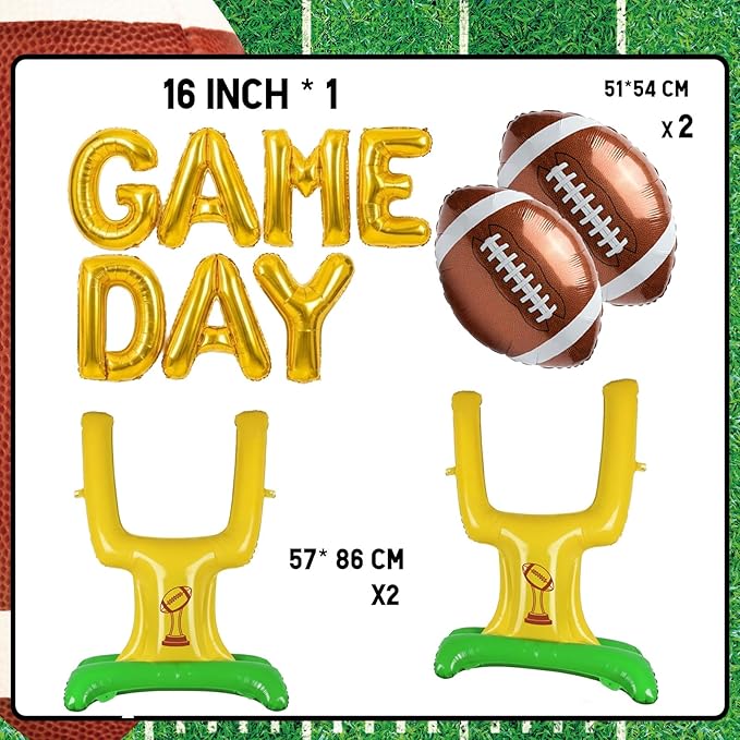 Football Party Decorations & with Football Goalpost Game Day Letter