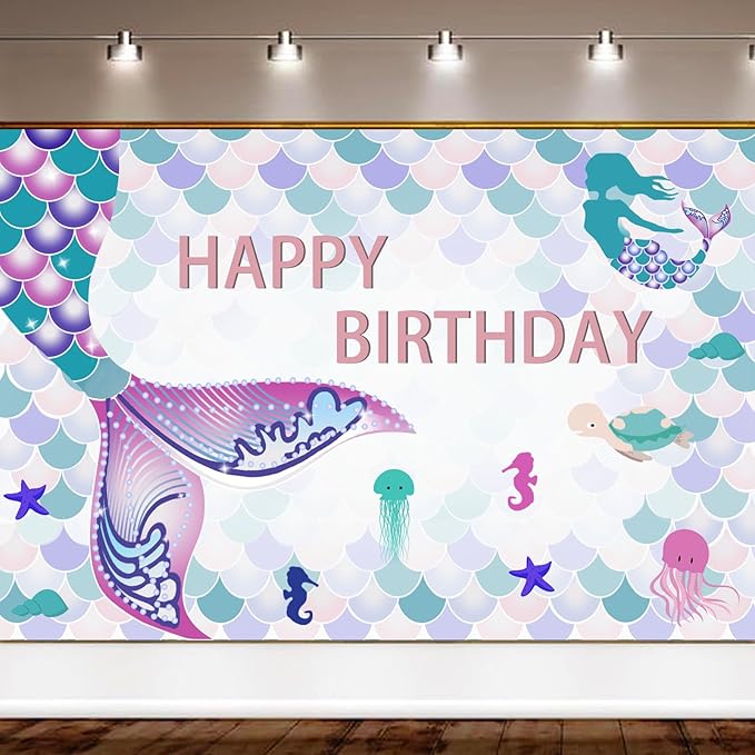 299 Pcs Mermaid Birthday Decorations Mermaid Party Decorations Kit