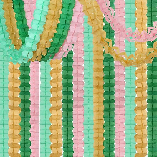 Sage Green Pink Gold Party Decorations Streamers Garland 12pcs 4