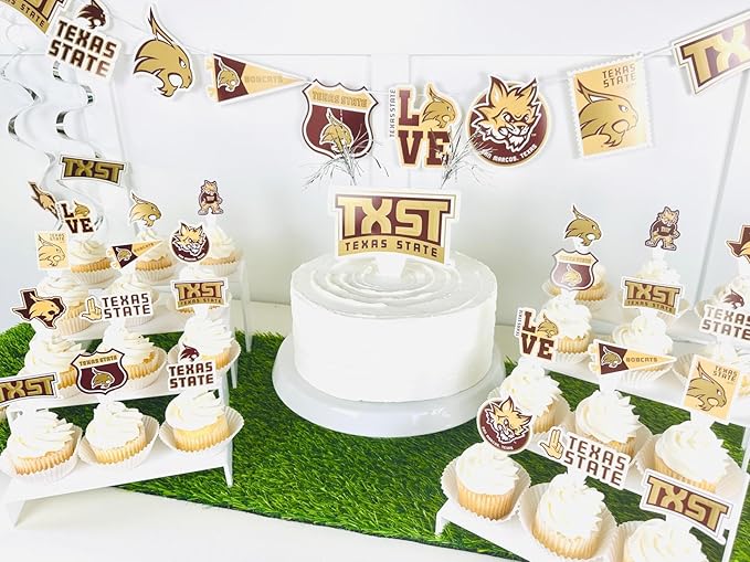Texas State Party Supplies for TXST Football, Birthday Gift