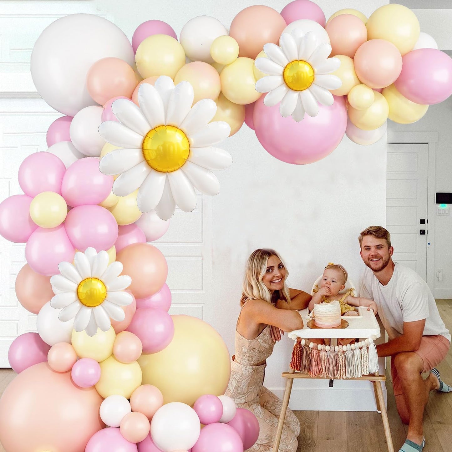 Daisy Flower Balloon Garland Arch Kit 137 pcs Groovy Flower Foil