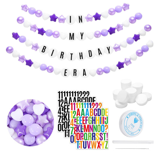 DIY Giant Friendship Bracelet Birthday Garland Kit with Letters Ball