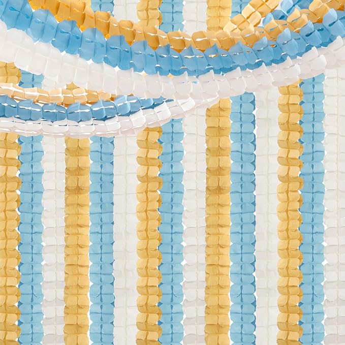 Light-Dusty Blue Beige-Gold Party Decorations - 12pcs