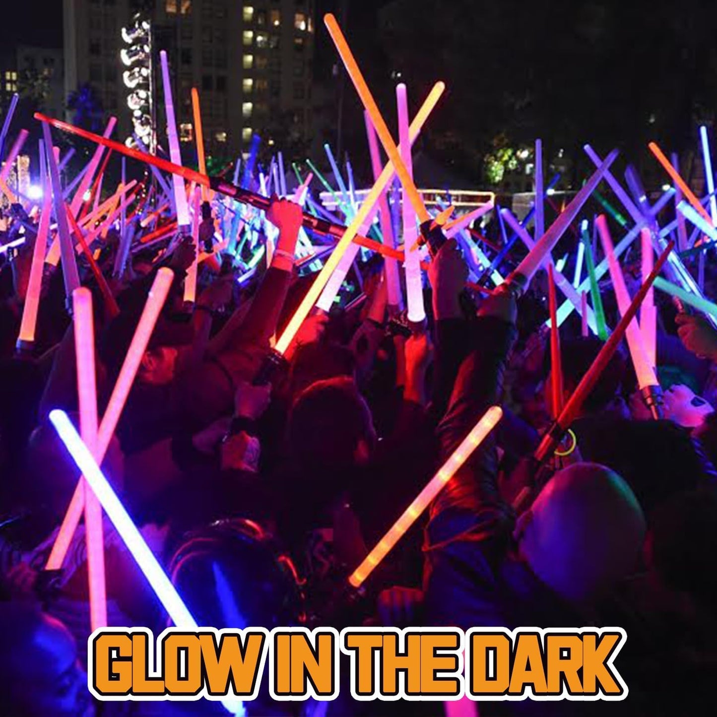 6 Pack Light up Sword Saber with FX Sounds (Motion-Sensitive) and