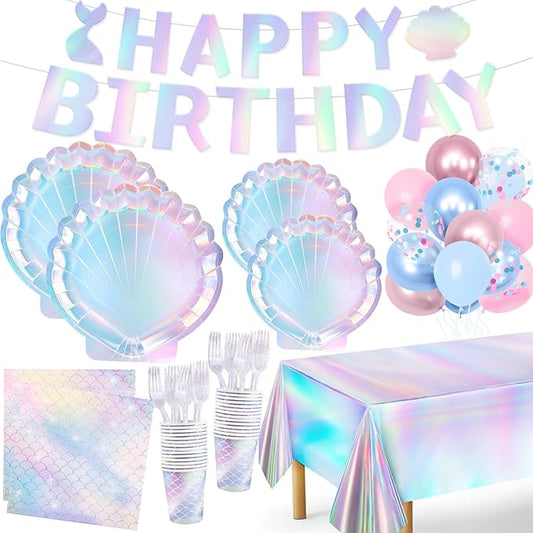 Mermaid Birthday Party Decorations 118Pcs Under The Sea Party