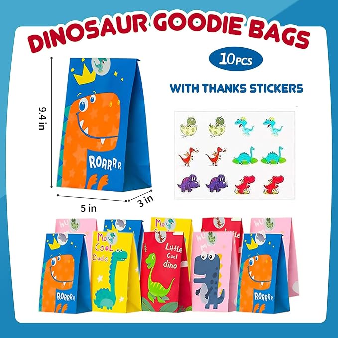 Dinosaur Party Favors For 10 Kids 140pcs Dinosaur Birthday Party