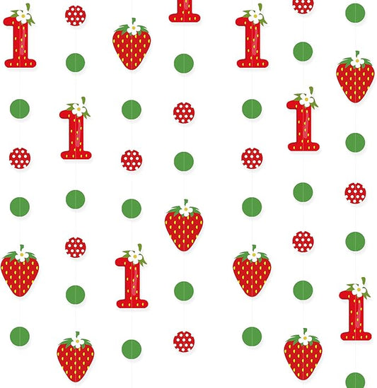 Strawberry 1st Birthday Party Decorations Sweet Strawberry Fruit