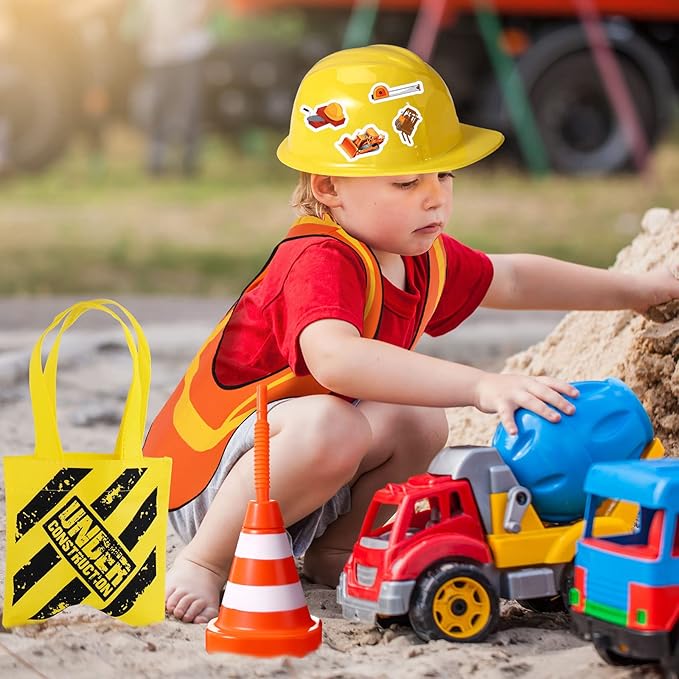 62 Pcs Construction Birthday Party Supplies Set Kids Construction
