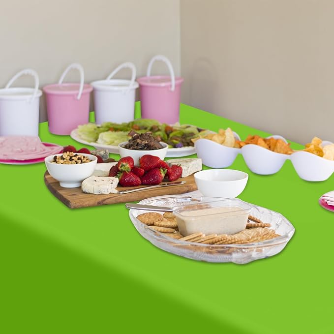 QZYL 4 PCS Plastic Tablecloth, 54 x 108 Inches Waterproof Disposable