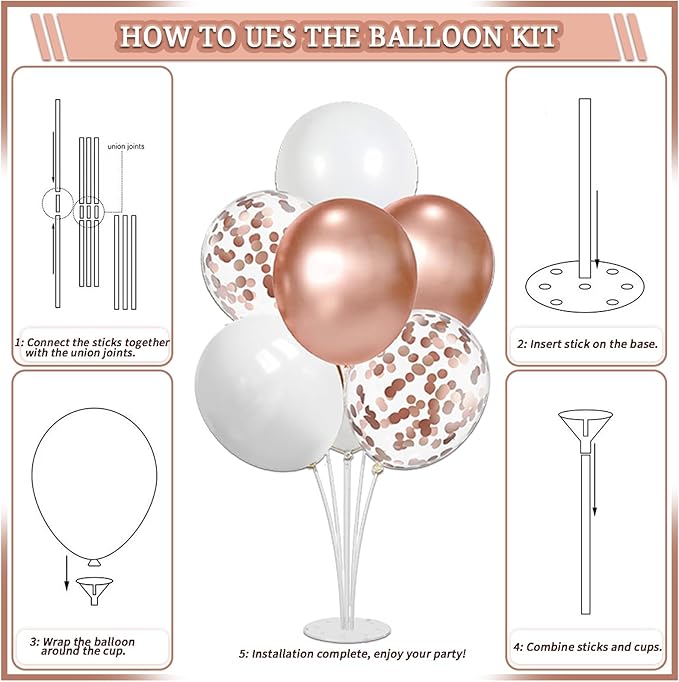 274 Pcs Rose Gold Bridal Shower Decorations Bachelorette Party
