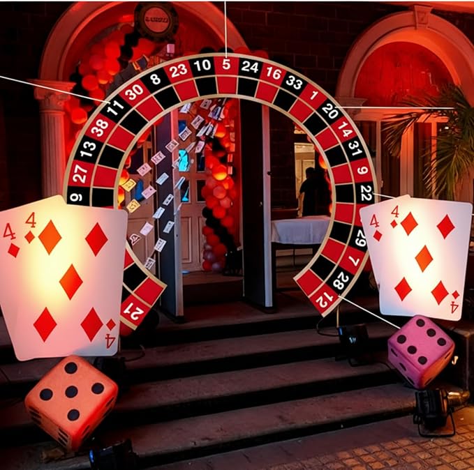 Large Casino Night Party Decorations Casino Night Porch Entryway