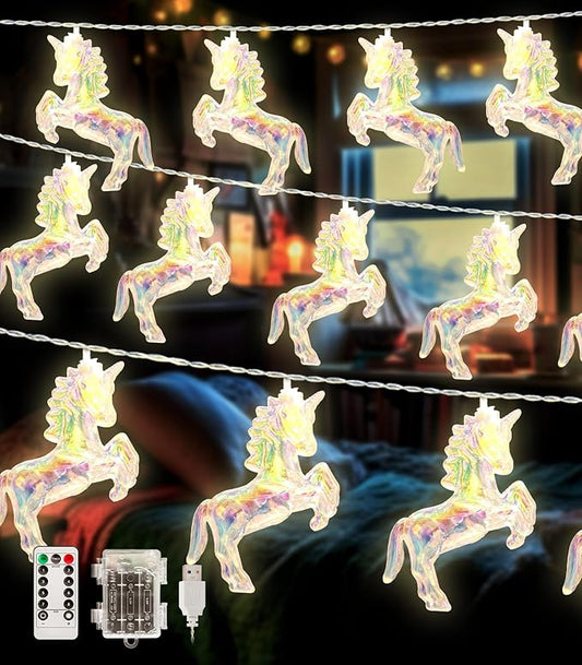 20 LED Unicorn String Lights 10Ft Unicorn Birthday Decorations