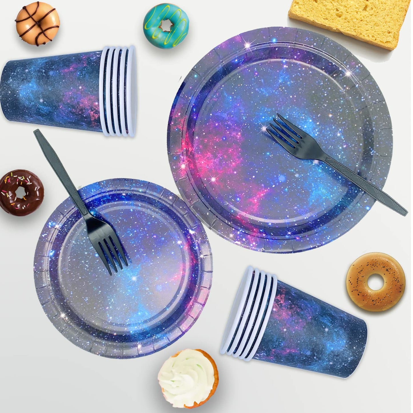 Space Galaxy Party Supplies Tableware Set Outer Space Theme Birthday