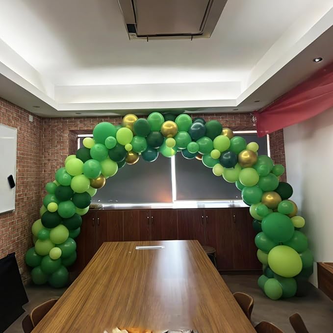 YMSZ Green and Gold Balloons, 67pcs 12 Inch Metallic Gold and Dark