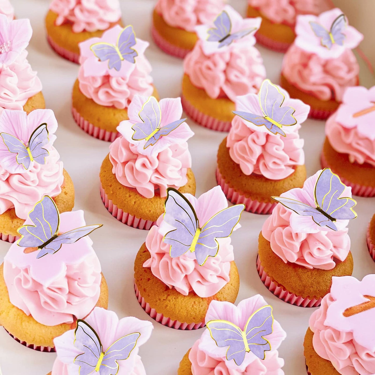 21 Pieces Butterfly Cake Toppers With Happy Birthday Cake Toppers 3D