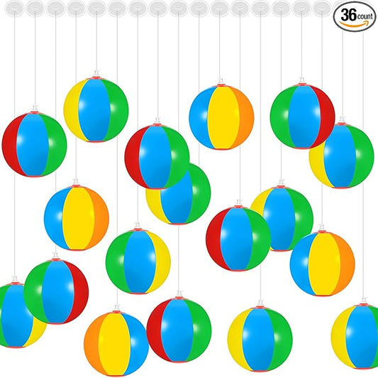Hungdao Summer Beach Ball Hanging Decoration, Small Beach Ball with