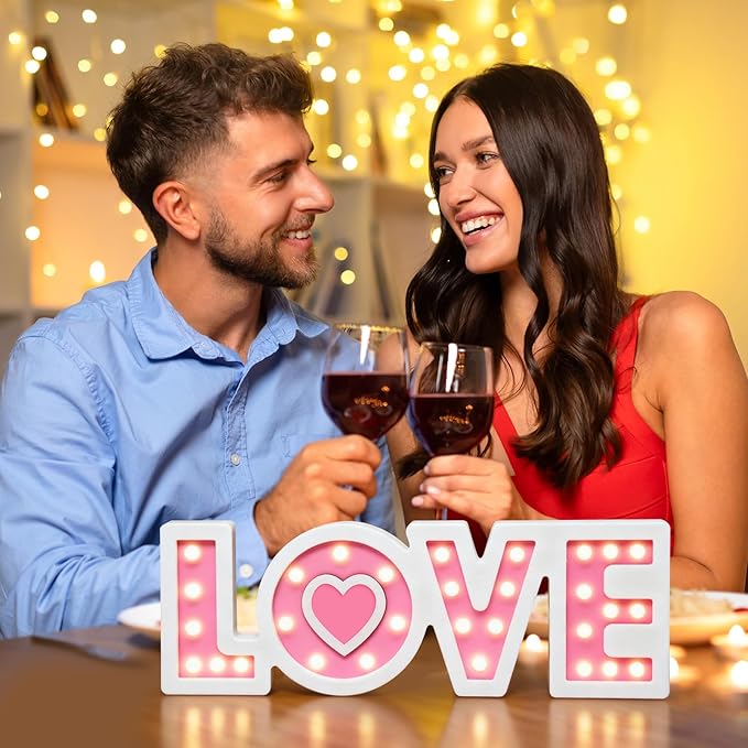 Light UP Valentine's Day Wooden Love Sign Valentines Day Love