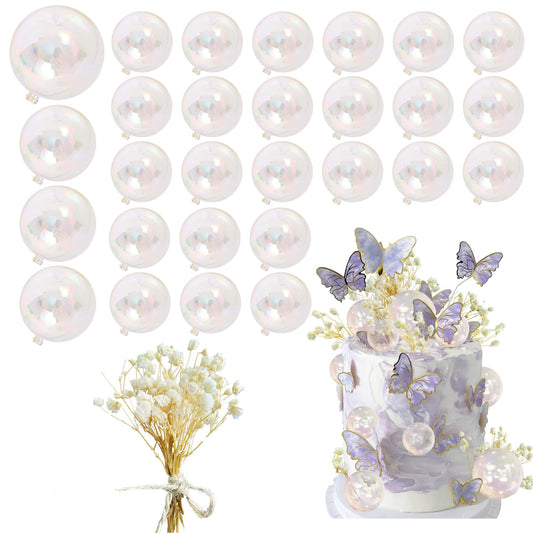 30 PCS Mini Balls Cake Topper DIY Cake Insert Topper Acrylic Cake