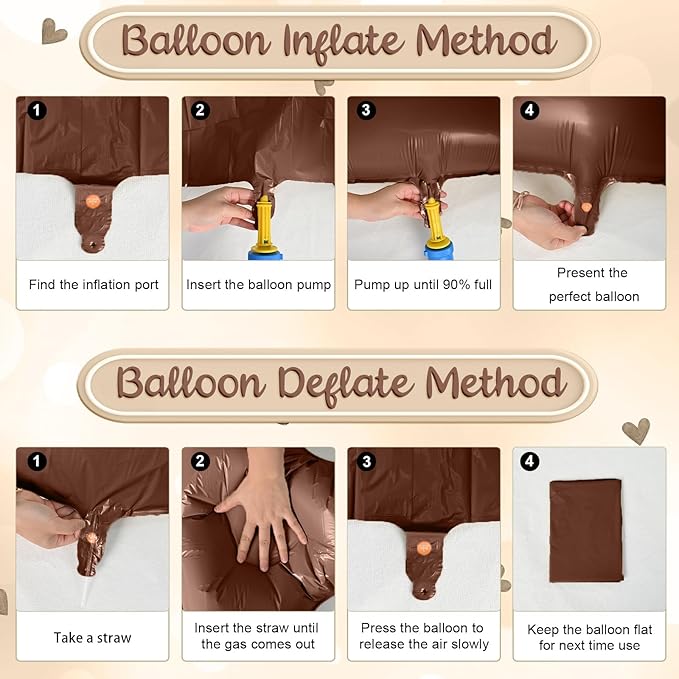 Nude 11 Balloons Set, 40 Inch Retro Apricot Foil Number 11 Balloon