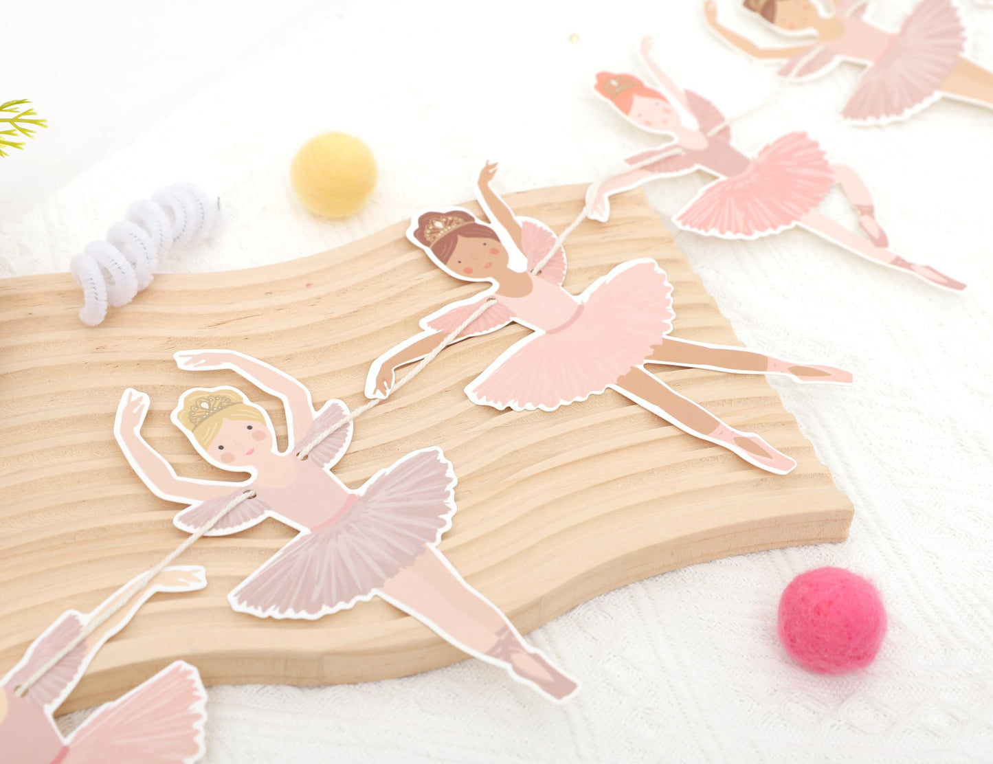 Ballet Girls Birthday Decorations - Ballerina Party Garland,Pink