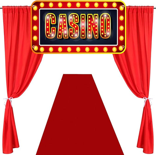 4 Pcs Casino Night Party Entryway Banner Decorations Casino Theme