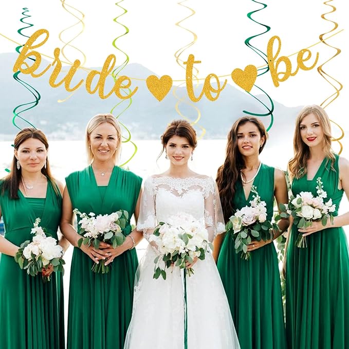 Sage Green Champagne Gold Bachelorette Party Decorations 21pcs Baby