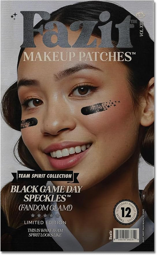 Fazit Makeup Patches - Black Game Day Speckles - Vibrant Game Day