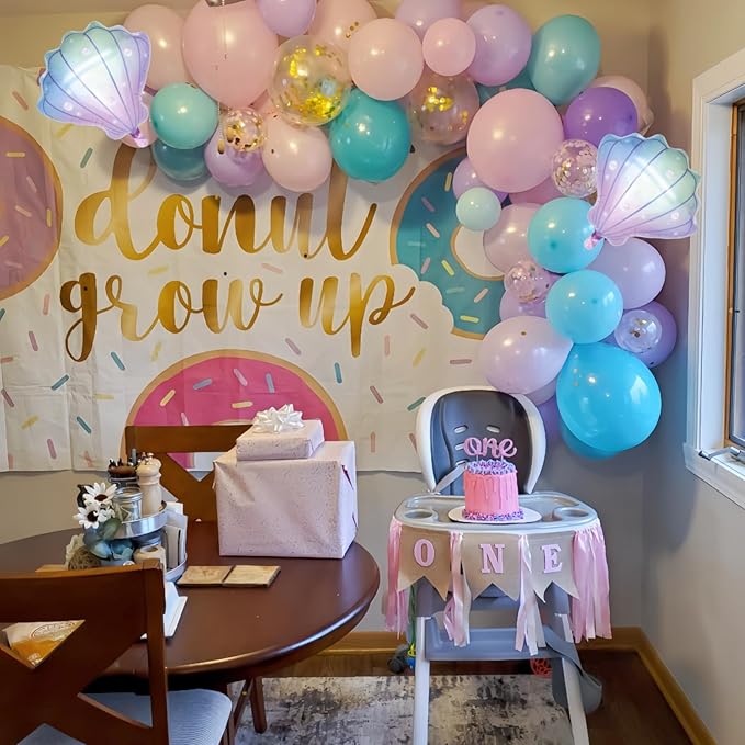 Mermaid Balloons Pastel Pale Pink Light Purple Lilac Teal Pearl
