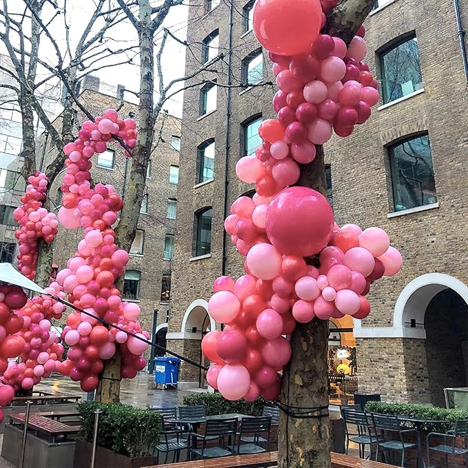 Hot Pink Balloons 140pcs Different Sizes of 18 12 10 5 Inch M