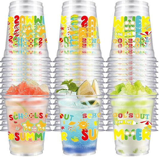 40Pcs School's Out for Summer Party Cups 12oz Drinking Cups End of