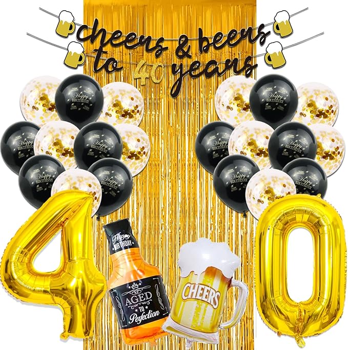 40th Birthday Decorations for Men 40 Birthday Decorations with 40