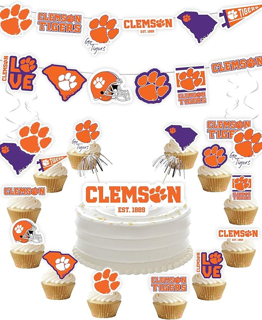 Clemson Party Supplies for Football, Birthday Gift, Graduation Party
