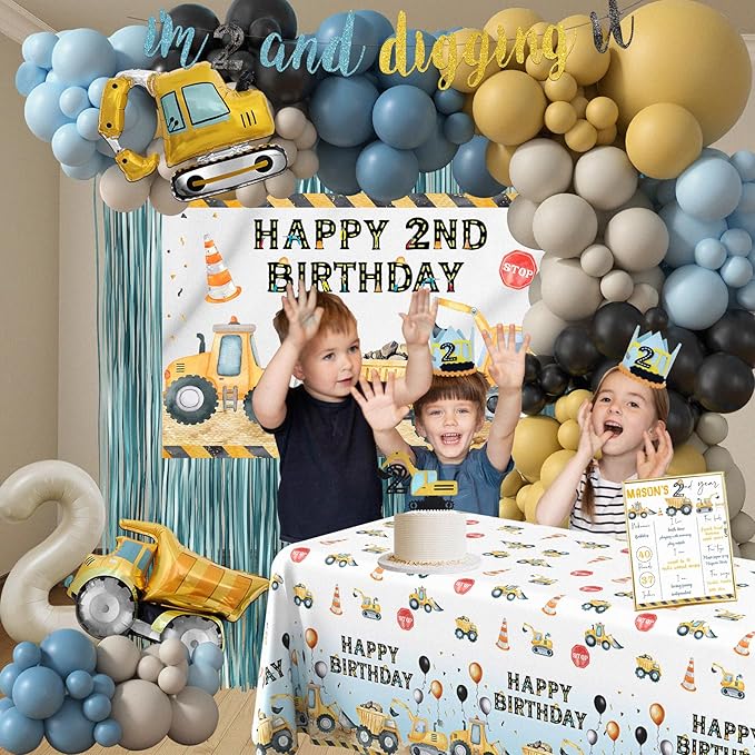 Construction Birthday Party Supplies for 2 Year Old Boy 2nd Birthday