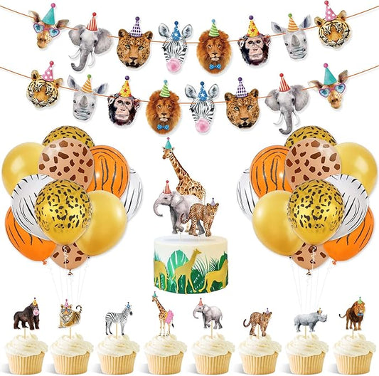 Safari Party Animals Birthday Decorations Party Animals Wild Banner