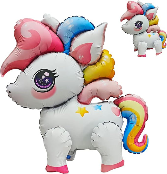 Self Standing Unicorn Animal 4D Foil Balloons For Unicorn Theme Kids