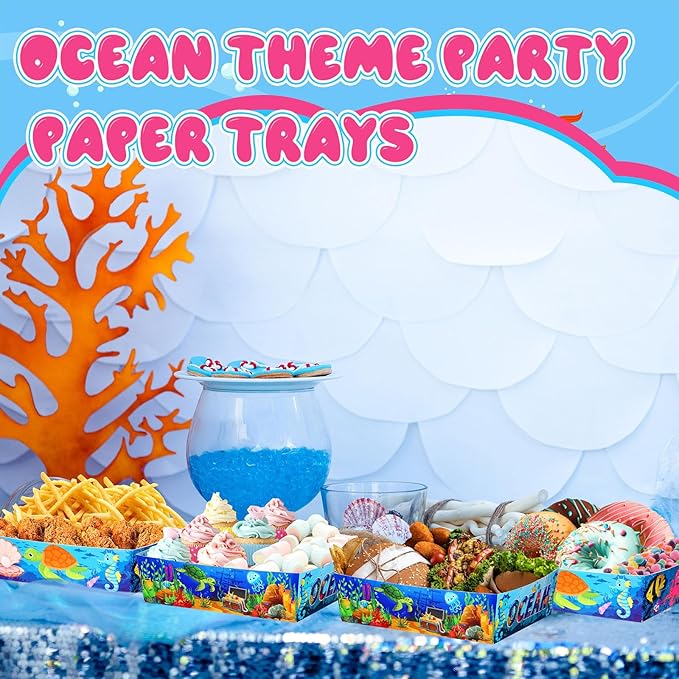 36 Pcs Under the Sea Theme Birthday Party Supplies 5 lb Large Paper