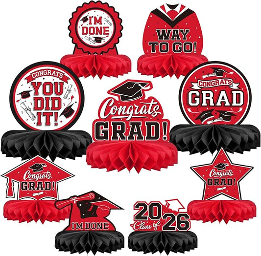 9PCS Graduation Decorations 2026 Congrats Grad Table Centerpiece