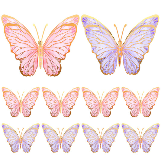 PerKoop 10 Pcs Large Butterfly Centerpieces for Tables Butterfly Party