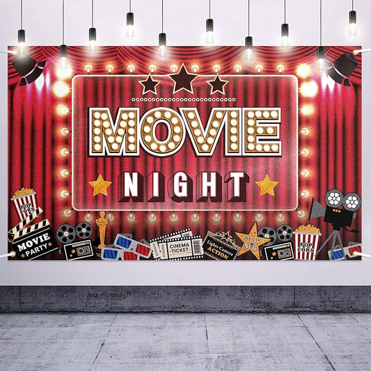 Movie Night Hollywood Party Decorations Oscar Camera Film Action