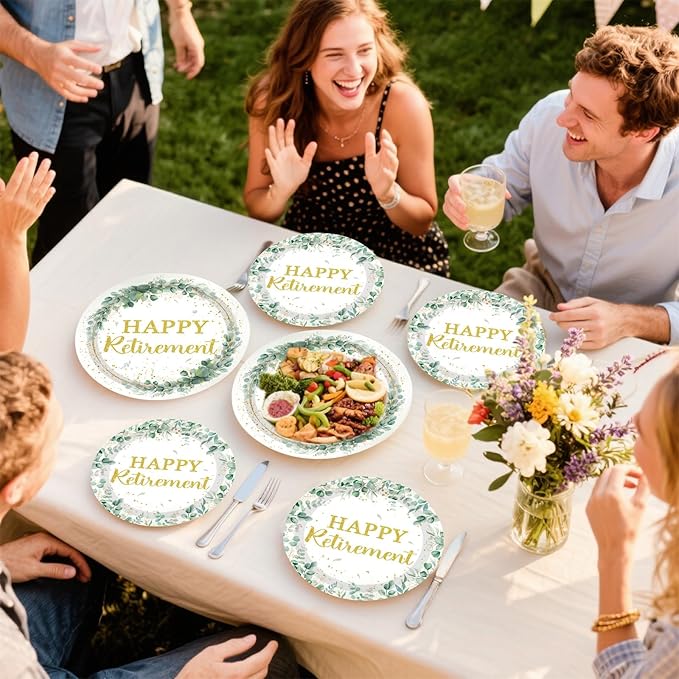 200Pcs Sage Green Retirement Party Decorations Greenery Happy