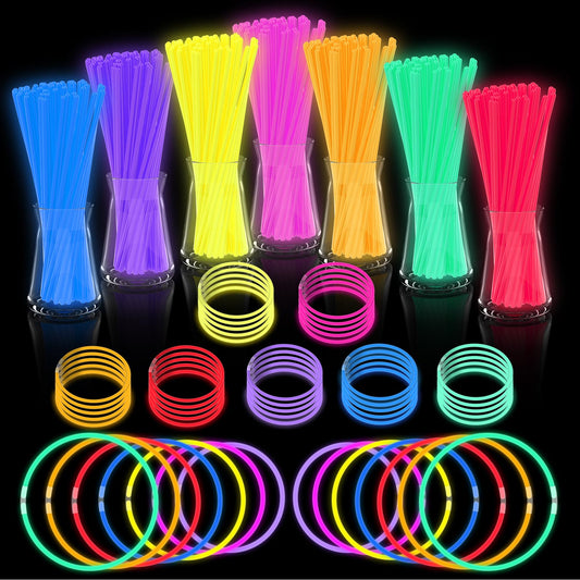 JICUICUI Glow Sticks Bulk Party Pack- Ultra Bright 800pk Glow in the