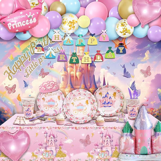 Party Spot! 208 PCS Princess Birthday Party Decorations For Girl 12