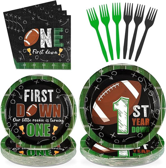 96Pcs Football Party Decorations First Down Football Birthday Party
