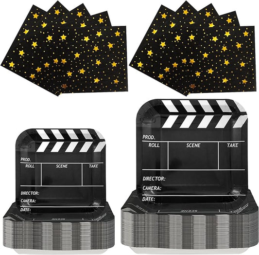 100 Pcs Movie Night Theme Party Supplies Serves 50 Movie Night