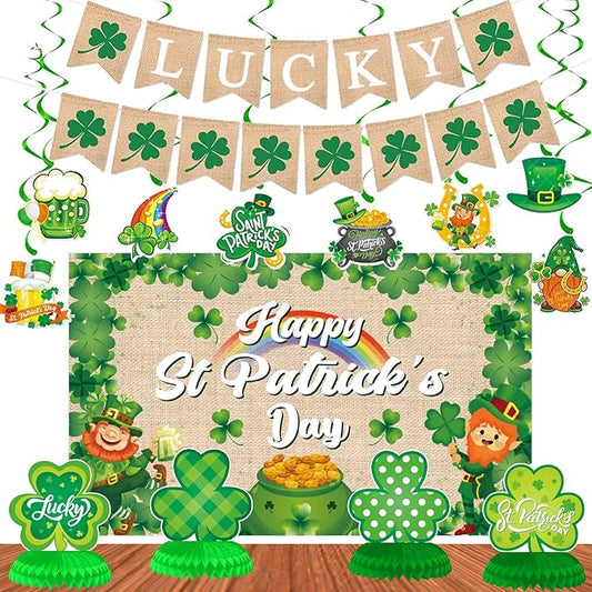 St Patricks Day Decorations Set Happy St Patrick's Day Shamrock